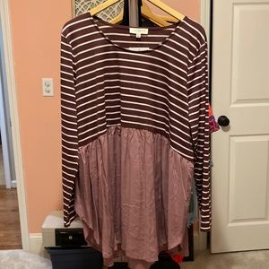 Umgee purple long sleeve tunic